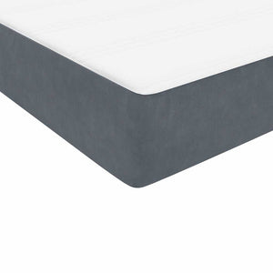 vidaXL Box Spring Bed with Mattress Dark Gray 120x220 cm Velvet