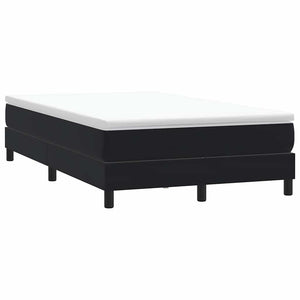 vidaXL Box Spring Bed with Mattress Black 120x220 cm Velvet