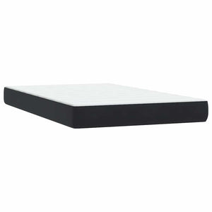 vidaXL Box Spring Bed with Mattress Black 120x220 cm Velvet