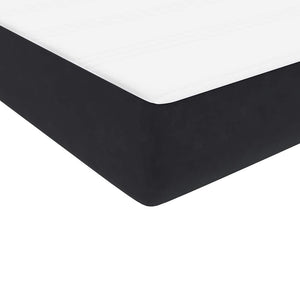 vidaXL Box Spring Bed with Mattress Black 120x220 cm Velvet