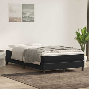 vidaXL Box Spring Bed with Mattress Black 120x220 cm Velvet