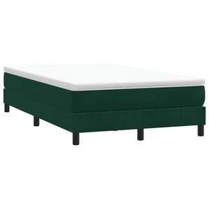 vidaXL Box Spring Bed with Mattress Dark Green 120x220 cm Velvet