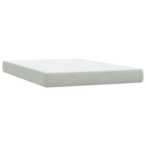 vidaXL Box Spring Bed with Mattress Light Grey 140x220 cm Velvet