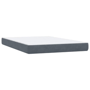 vidaXL Box Spring Bed with Mattress Dark Grey 160x220 cm Velvet