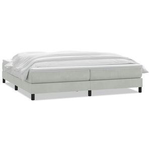 vidaXL Box Spring Bed with Mattress Light Gray 180x220 cm Velvet