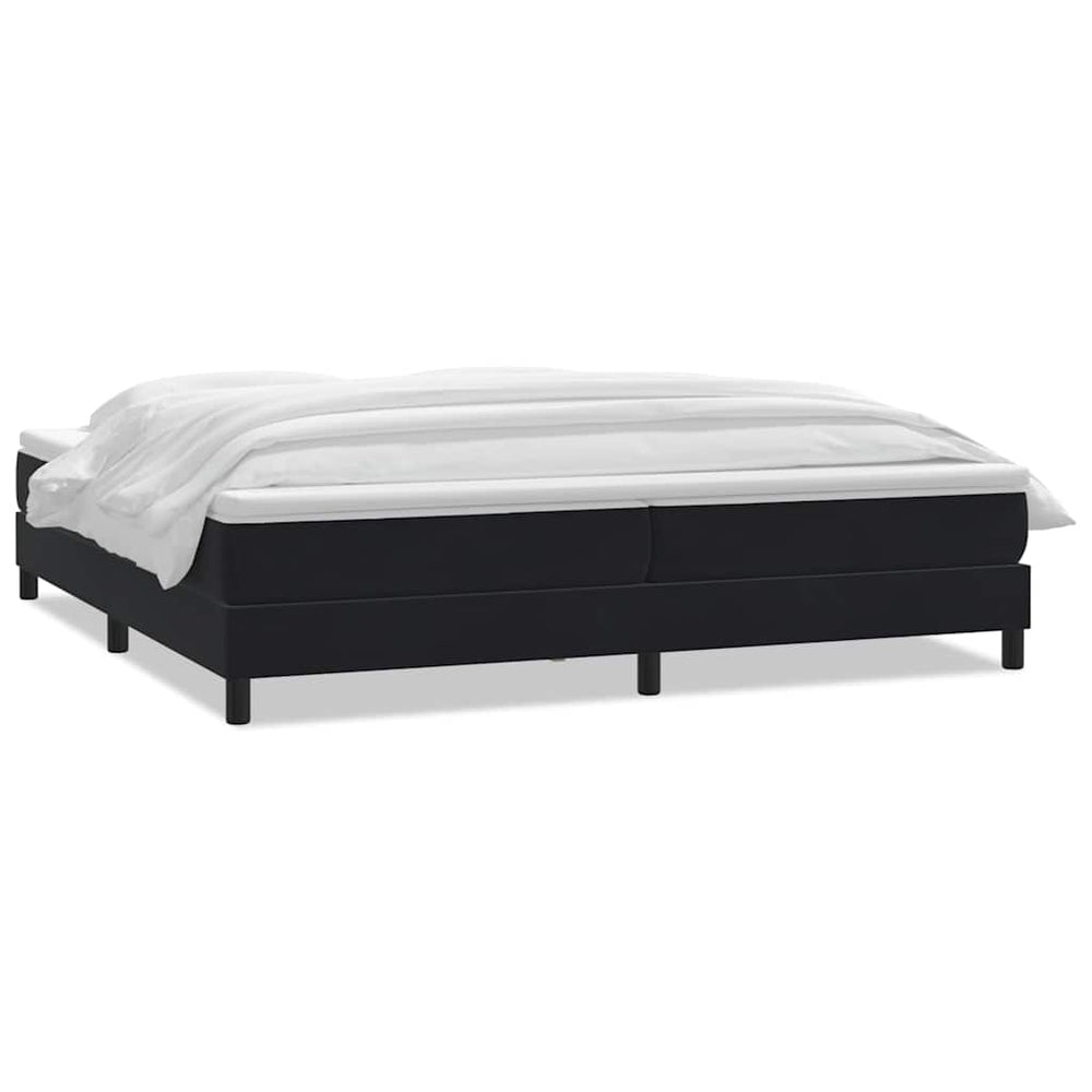 vidaXL Box spring bed with mattress Black 180x220 cm Velvet