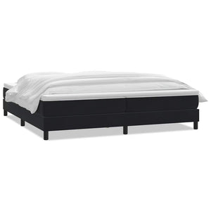 vidaXL Box spring bed with mattress Black 180x220 cm Velvet