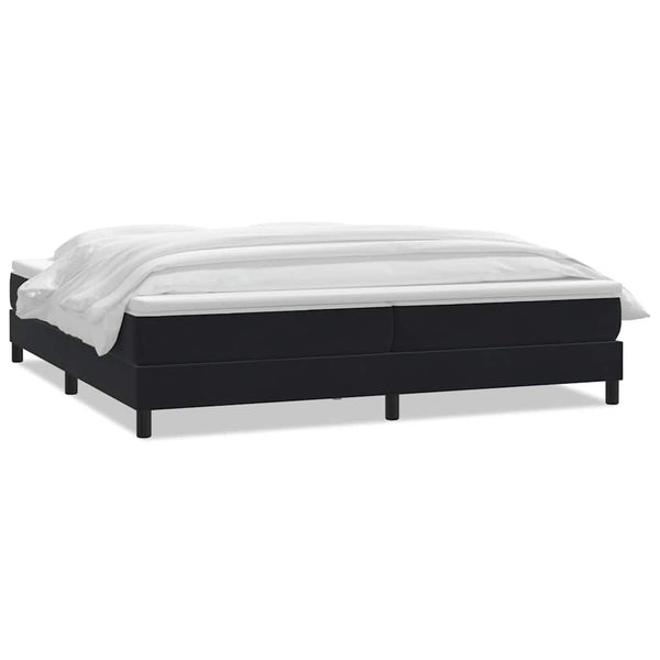 vidaXL Box spring bed with mattress Black 180x220 cm Velvet