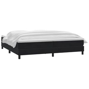 vidaXL Box spring bed with mattress Black 180x220 cm Velvet