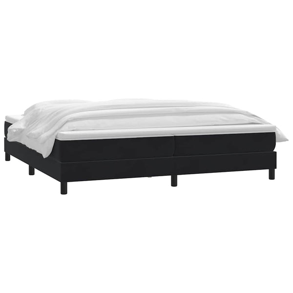 vidaXL Box spring bed with mattress Black 180x220 cm Velvet