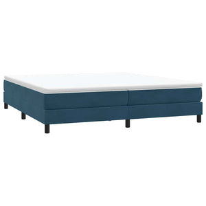 vidaXL Box Spring Bed with Mattress Dark Blue 180x220 cm Velvet