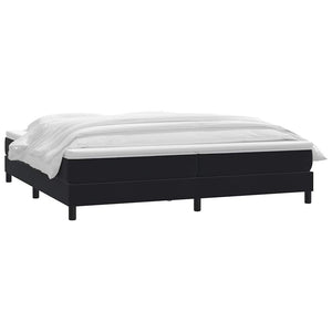 vidaXL Box Spring Bed with Mattress Black 200x220 cm Velvet