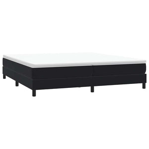 vidaXL Box Spring Bed with Mattress Black 200x220 cm Velvet