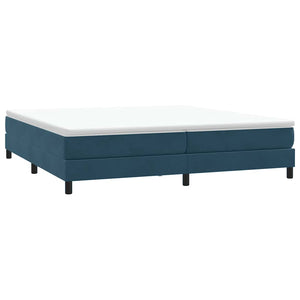 vidaXL Box Spring Bed with Mattress Dark Blue 200x220 cm Velvet
