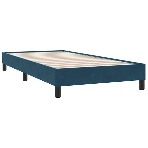 vidaXL Box Spring Bed with Mattress Dark Blue 90x210 cm Velvet