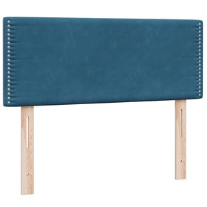 vidaXL Box Spring Bed with Mattress Dark Blue 120x210 cm Velvet