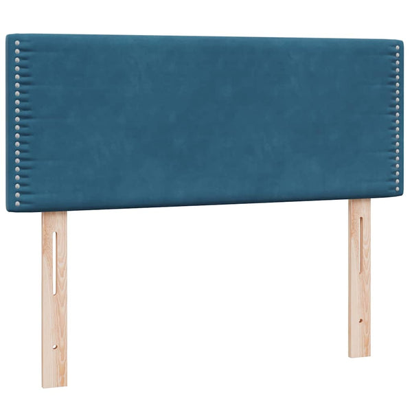vidaXL Box Spring Bed with Mattress Dark Blue 120x210 cm Velvet
