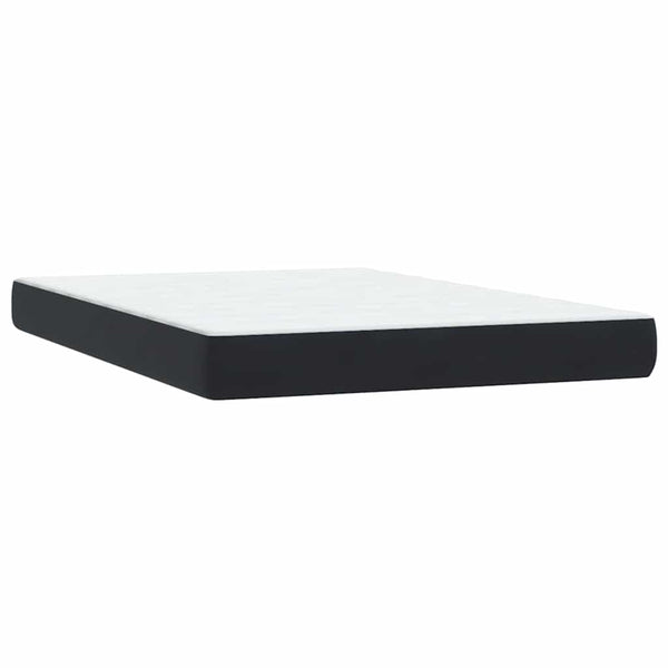 vidaXL Box Spring Bed with Mattress Black 160x220 cm Velvet