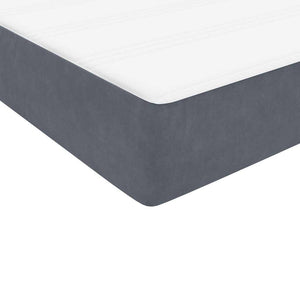 vidaXL Box Spring Bed with Mattress & LED Dark Grey 80x210 cm Velvet
