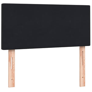 vidaXL Box Spring Bed with Mattress & LED Black 90x210 cm Velvet