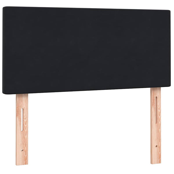 vidaXL Box Spring Bed with Mattress & LED Black 90x210 cm Velvet