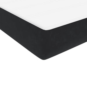 vidaXL Box Spring Bed with Mattress & LED Black 90x210 cm Velvet
