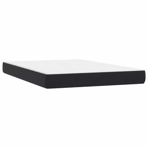 vidaXL Box Spring Bed with Mattress & LED Black 140x210 cm Velvet