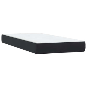 vidaXL Box Spring Bed with Mattress & LED Black 80x220 cm Velvet