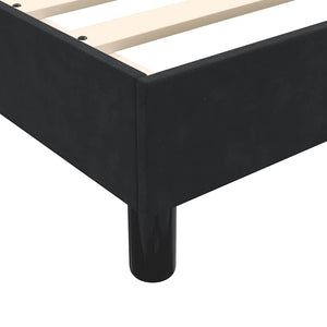 vidaXL Box Spring Bed with Mattress & LED Black 90x220 cm Velvet