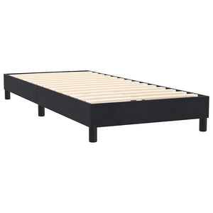 vidaXL Box Spring Bed with Mattress & LED Black 90x220 cm Velvet