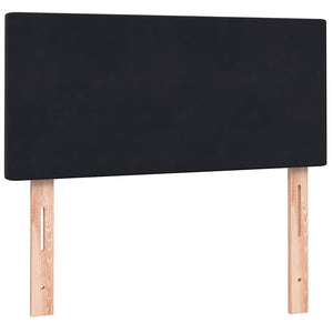 vidaXL Box Spring Bed with Mattress & LED Black 90x220 cm Velvet