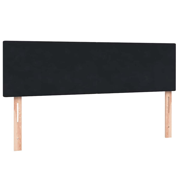vidaXL Box spring bed with mattress & LED Black 140x220 cm Velvet