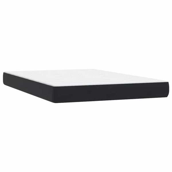 vidaXL Box spring bed with mattress & LED Black 140x220 cm Velvet