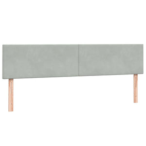 vidaXL Box Spring Bed with Mattress & LED Light Grey 180x220 cm Velvet