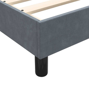 vidaXL Box spring bed with mattress & LED Dark Grey 180x220 cm Velvet