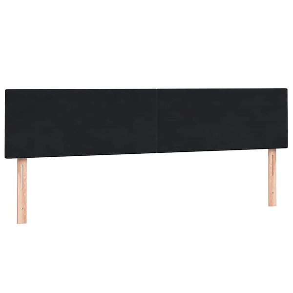 vidaXL Box Spring Bed with Mattress & LED Black 180x220 cm Velvet