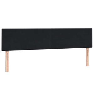 vidaXL Box Spring Bed with Mattress & LED Black 200x220 cm Velvet