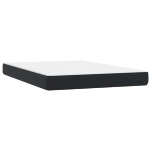 vidaXL Box Spring Bed with Mattress & LED Black 160x220 cm Velvet