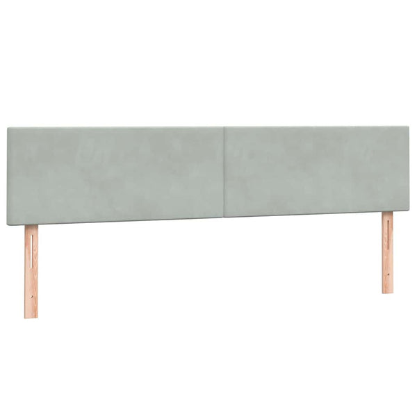 Boxspringbett mit Matratzen Hellgrau 180x210 cm