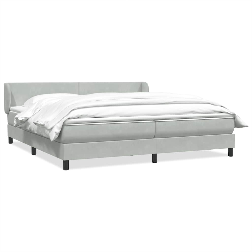 Boxspringbett mit Matratzen Hellgrau 180x210 cm