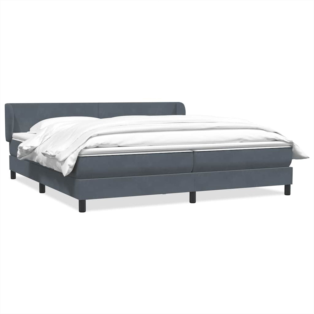 Boxspringbett Dunkelgrau 180x210 cm Samt