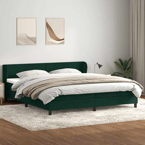 Boxspringbett Dunkelgrün 180x210 cm Samt