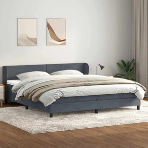 Boxspringbett Dunkelgrau 180x220 cm Samt