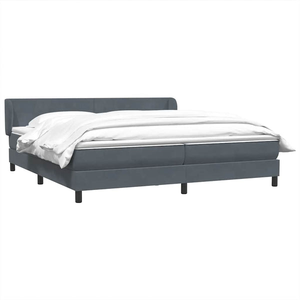 Boxspringbett Dunkelgrau 180x220 cm Samt