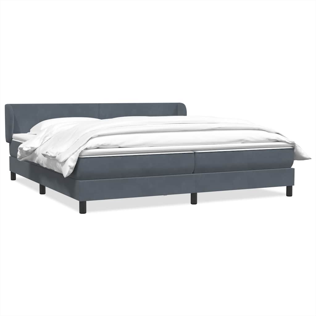 Boxspringbett Dunkelgrau 180x220 cm Samt