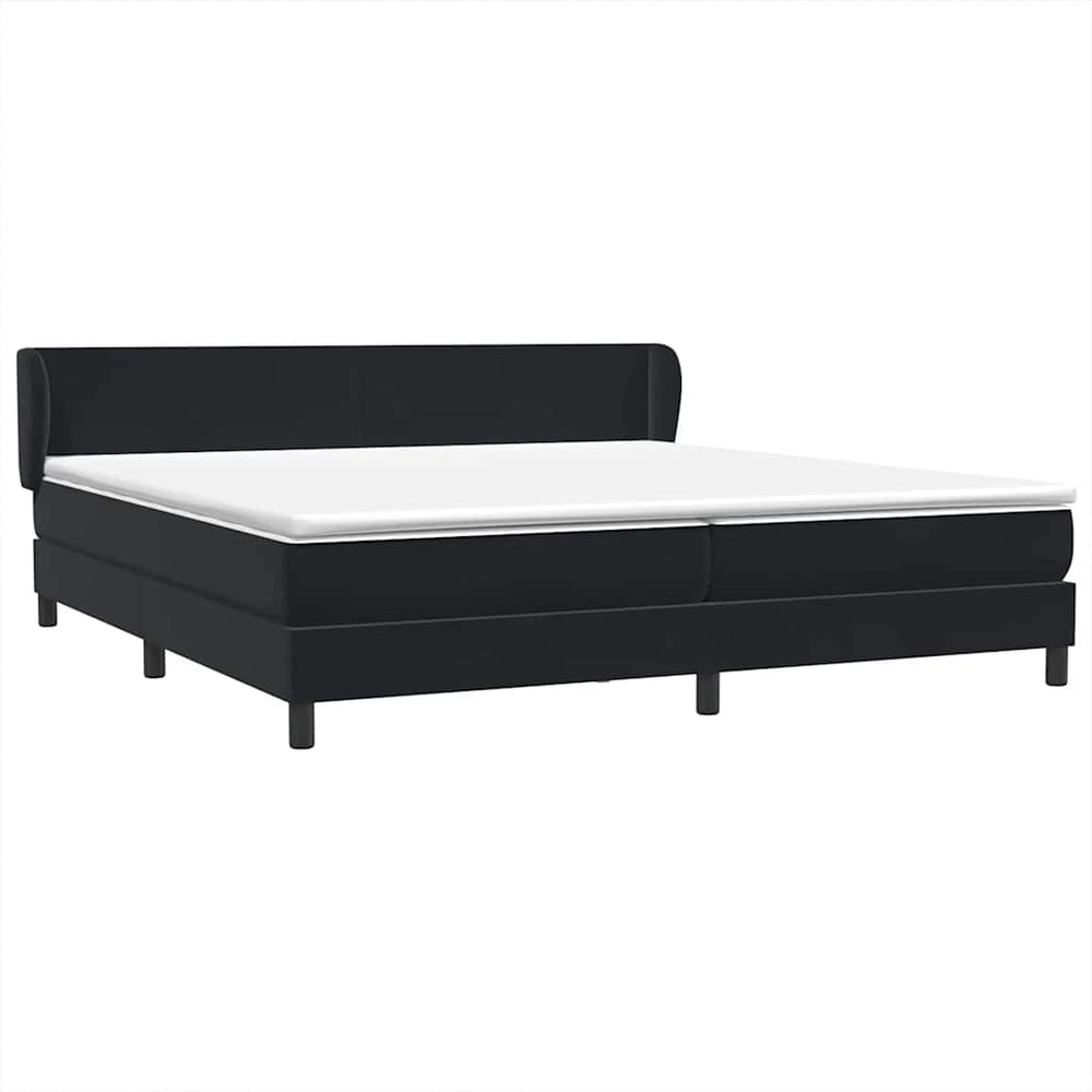 Boxspringbett Schwarz Samt 180x220 cm