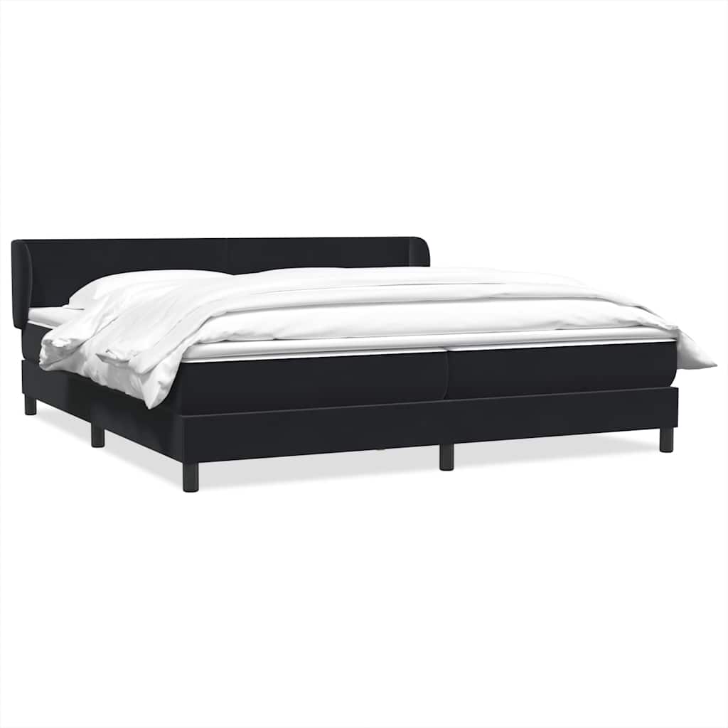 Boxspringbett Schwarz Samt 180x220 cm