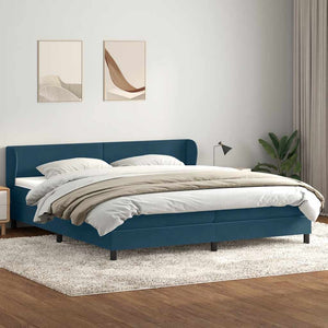 Boxspringbett Dunkelblau 180x220 cm Samt