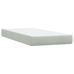 Boxspringbett mit Matratzen Hellgrau 200x220 cm