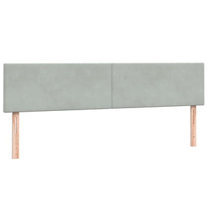 Boxspringbett mit Matratzen Hellgrau 200x220 cm